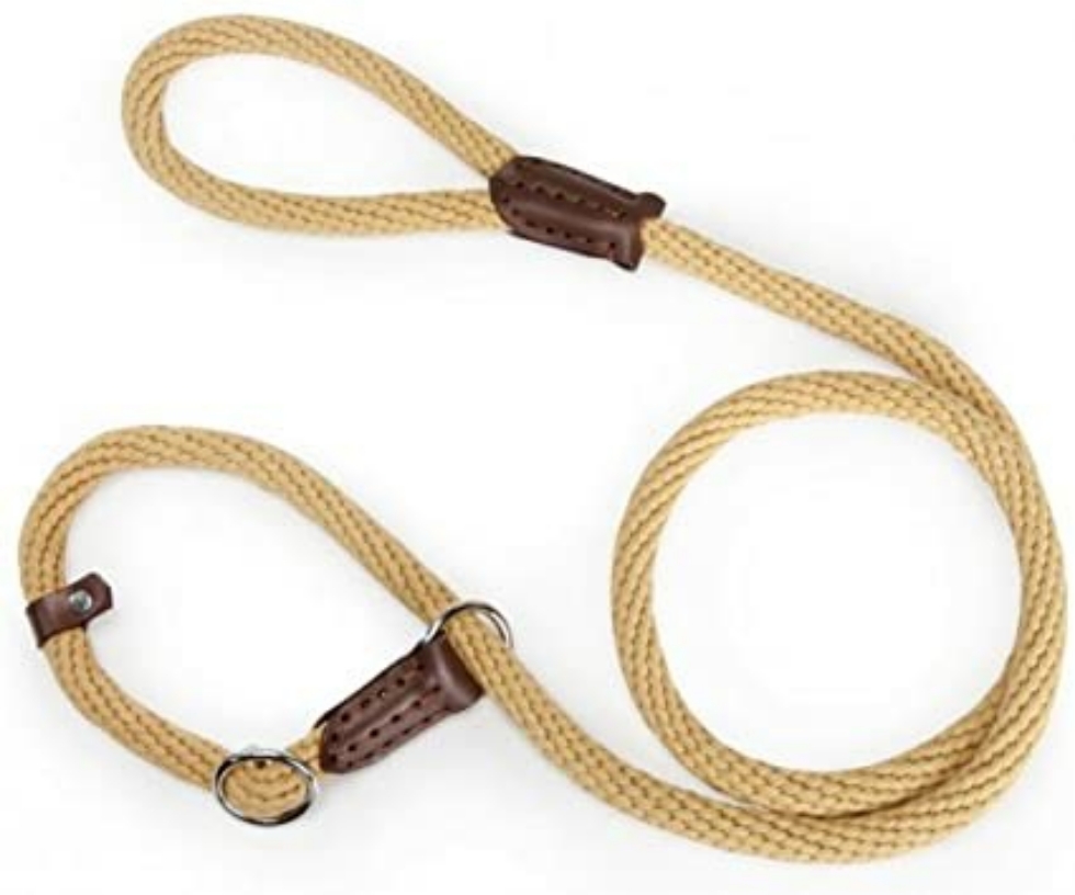 Picture of Camon Rope And Leather Leash Beige 16x1200 mm