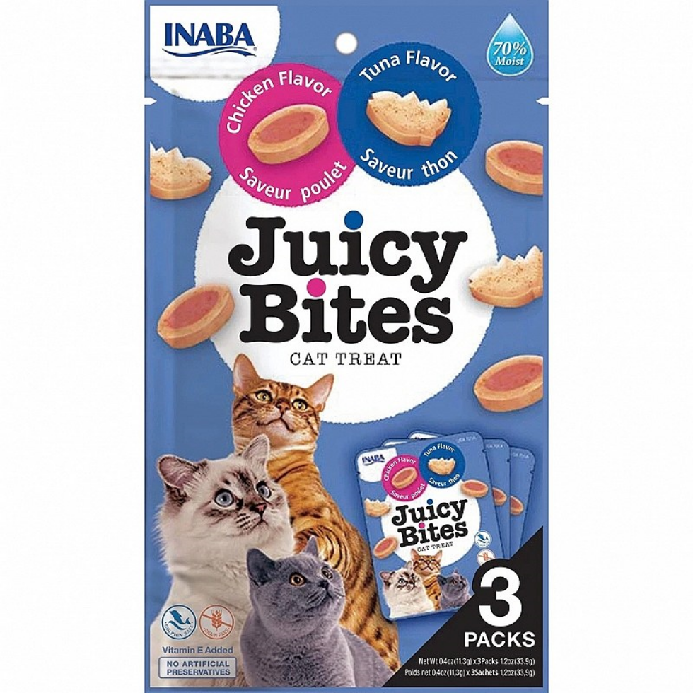 Picture of Inaba Churu Juicy Bites Tuna And Chicken Flavor 3X11.3G