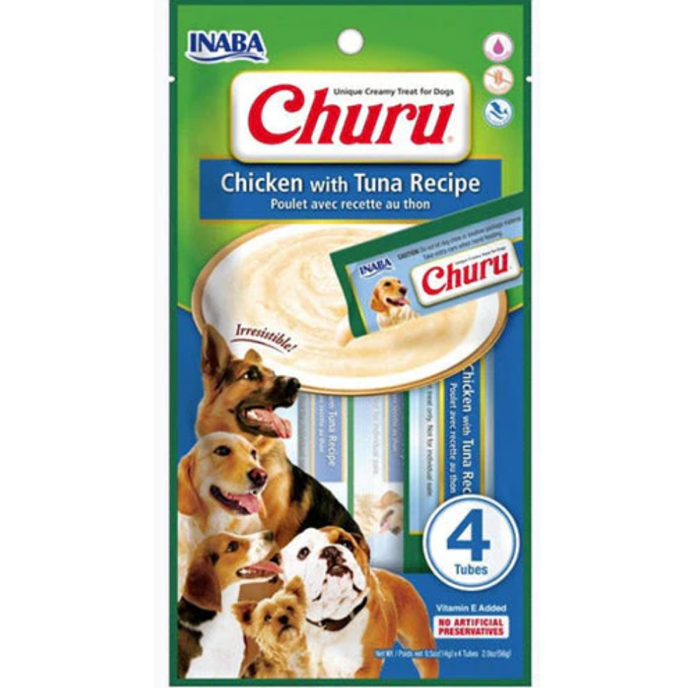 Picture of Inaba Churu Chicken Recipe With Tuna 14G X4 Tubes For Dogs