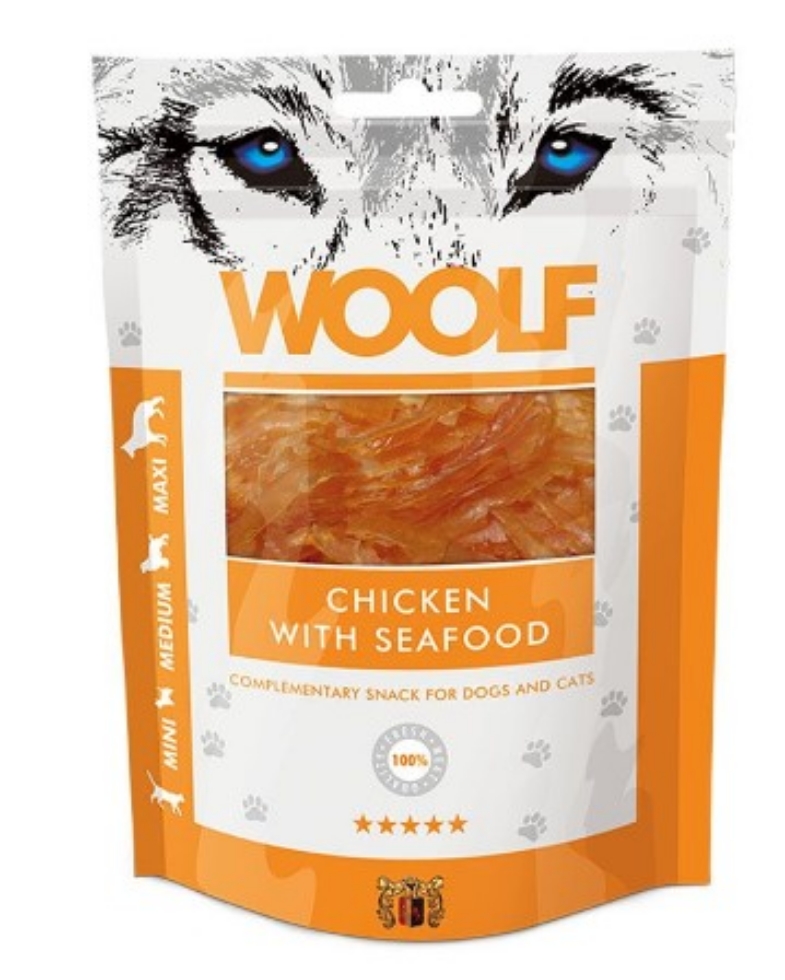 Picture of Woolf Chicken With Seafood for Cats and Dogs 100g