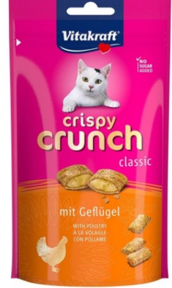 Picture of Vitakraft Crispy Cat Treats Crunch Poultry 60g